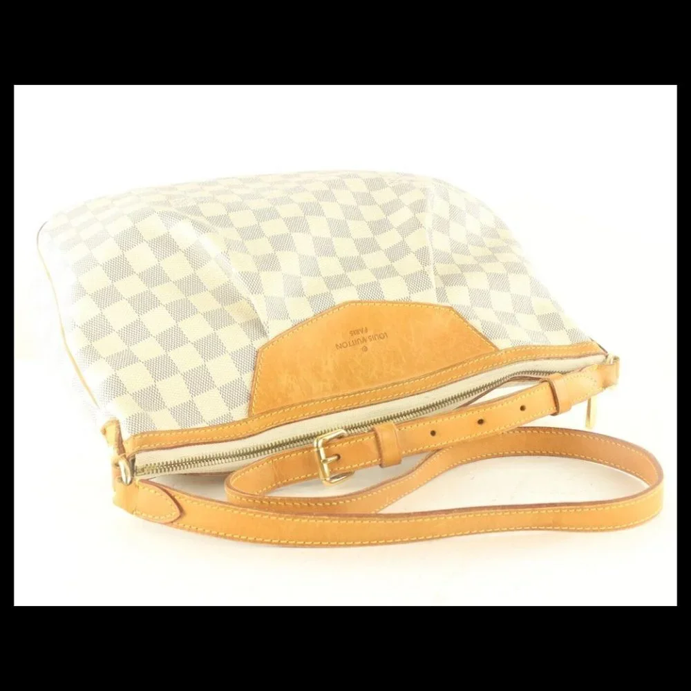 Louis Vuitton Siracusa Shoulder Bag PM White Leather 8LV919k